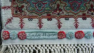 Hereke Turkey Silk on Silk Prayer Rug / Mat 24.0 x 28.25 Signed 