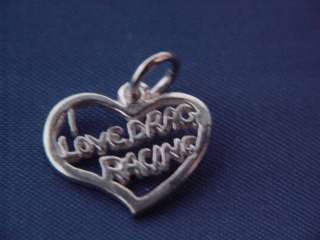 LOVE DRAG RACING nhra charm auto Racing Jewelry  