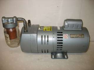 Gast Vacuum Pump 0823 101Q G271X, 1/2 HP, 115/230, Filter  