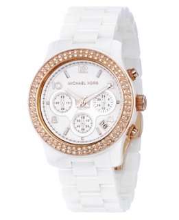 Michael Kors Watch, Womens White Ceramic Bracelet MK5269