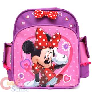 Disney Miini Mouse Kids Backpack School Bag Pink Bow 1