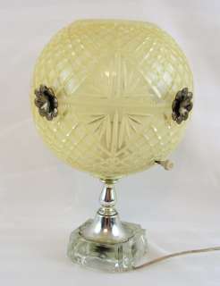 Rare Funky Retro Lucite Ball Shade Table Lamp 1950s   1960s (L)  