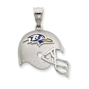    Sterling Silver Baltimore Ravens Enameled Helmet Charm Jewelry