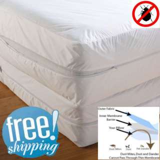   ZIPPERED MATTRESS COVER PROTECTOR ANTI ALLERGEN NO BED BUGS/DUST MITES