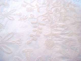   CHENILLE & Cotton FULL or Double Vintage Bedspread w 6 FRINGE~EXCL