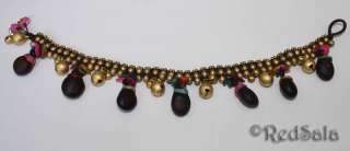 Handmade Exotic ANKLET Ankle Bracelet Brass Bells Seeds  