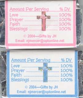 60 BABYS CHRISTENING OR BAPTISM MINI CANDY WRAPPERS  