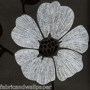 FD46962 Black White Modern Floral Wallpaper  