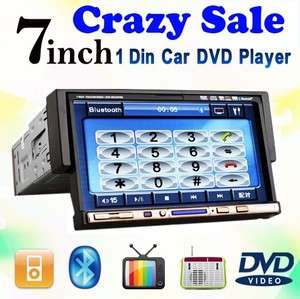   LCD Car Stereo CD DVD Player Radio IPod Bluetooth Mic In dash  