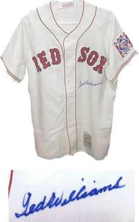 Ted Williams Autographed Mitchell & Ness Boston Red Sox Jersey