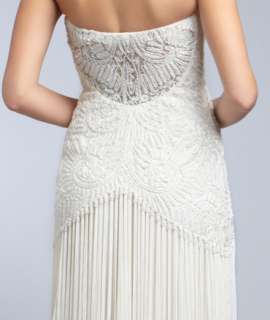 sue wong strapless fringe wedding dress wedding dresses view2