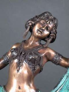 Bronze Gypsy Big Windy Day by Nam Greb c1910 Austria  