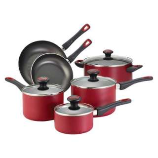 Farberware 10 Pc Cookware Set High Perfm Red.Opens in a new window