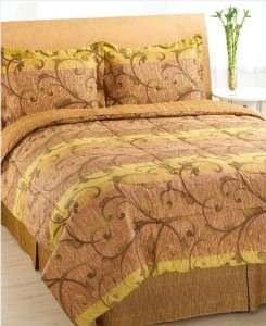   Comforter Set Gold Rust Brown Orange Bed n Bag Jessica Sanders  