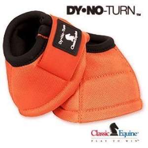   No Turn DL Bell Boots Large Orange Horse Dy No Boot