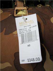 NWT $348 Michael Kors Leather Grayson Camo LARGE Satchel Bag  