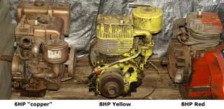 Bolens tractor parts, restoration project, 8HP B&S engine for tube 