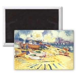  Fishing Boat Beach by Elizabeth Jane Lloyd   3x2 inch Fridge 
