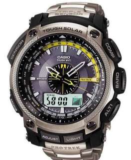 New Casio PRW 5000T 7ER Pro Trek Solar Atomic Triple Sensor Watch 