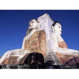 Buddha Statues, Kyaik Pun, Built in 1476, Near Bago, Myanmar (Burma 