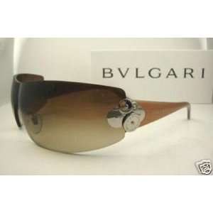  Authentic BVLGARI Shield Brown Fade Sunglasses 6008   102 