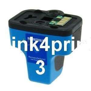  3 pk Cyan HP 02 Compatible Ink Cartridges 3 Cyan for 