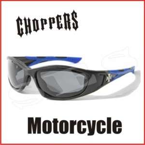 Choppers Sunglasses Men Motorcycle Goggles Black Blue  