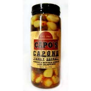 Capos Capone Family Secret Bread & Butter Garlic Cloves with Jalapenos 
