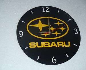 Subaru metal round wall clock  