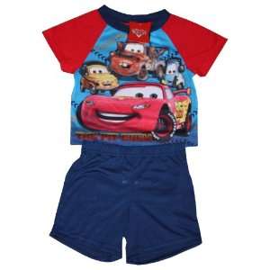 Disney Pixar Cars Lightning Mcqueen T shirt & Pants Set Sleepwear Set 
