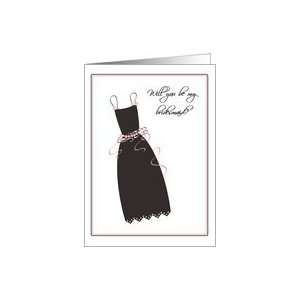 Little Black Dress Bridesmaid Invitations Card Greeting cards Card