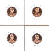 BU** 2009 S PROOF 4 COIN LINCOLN BICENTENNIAL CENT PENNY SET  