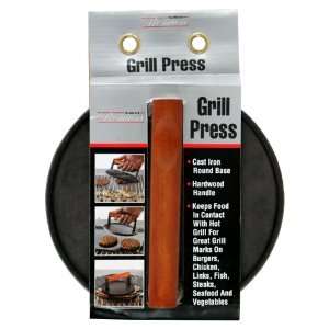  Mr. Bar B Q Round Cast Iron Meat Press: Kitchen & Dining