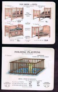 Toy Beds Cots   Bassinet & Playpen 1937 Catalog Pages  