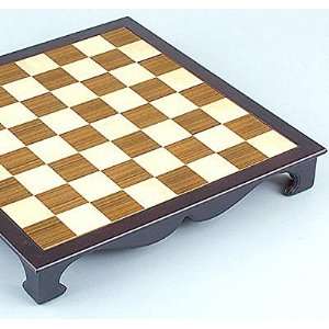  19 1/2 Dark Walnut Chess Board Toys & Games