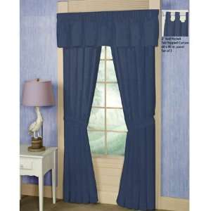   Blue Dark  Chambray, Window Fabric Curtains In.