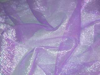 F11 Light Purple Shiny Ruffle Organza Fabric by Yard  