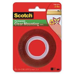 MMM C Double Sided Mounting Tape, Industrial Strength, 1 x 60, Clear 