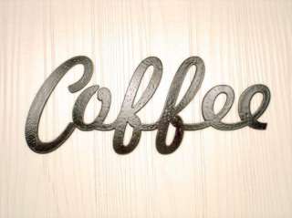 Metal Wall Art Home Decor Coffee Word Art  