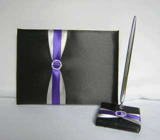 elegant card box is covered with soft black satin fabric and decorated 