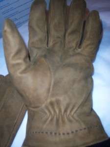 Mens New Rugged Brown Deerskin Leather gloves,Large  