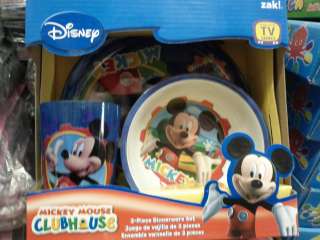 DISNEY MICKEY MOUSE CLUBHOUSE KID 3 PIECES DINNERWARE SET L@@K  