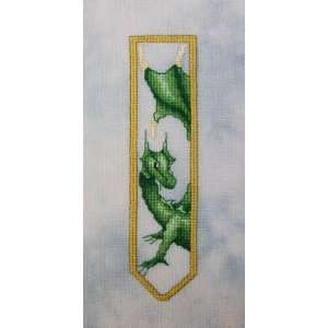 Green Dragon Bookmark   Cross Stitch Pattern Arts, Crafts 
