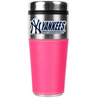 New York Yankees Stainless & Pink Travel Tumbler Mug  