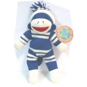 10 EarthRite Blue Sock Monkey Plush: Toys & Games