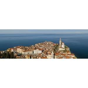  View from a Hill Overlooking the Old Town of Piran and St 