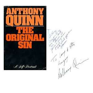Anthony Quinn Autographed / Signed The Orginal Sin Book