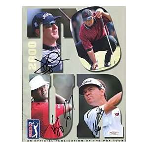 David Duval, VJ Singh & David Love Autographed / Signed 2000 PGA Tour 