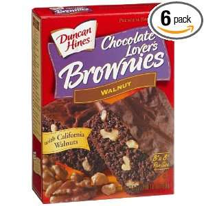 Duncan Hines Brownie Mix, Walnut, 17.6 Ounce Boxes (Pack of 6)