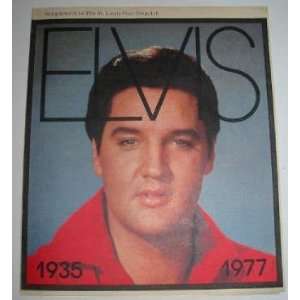  Rare 1977 Elvis Presley Color Newspaper Commemorative 